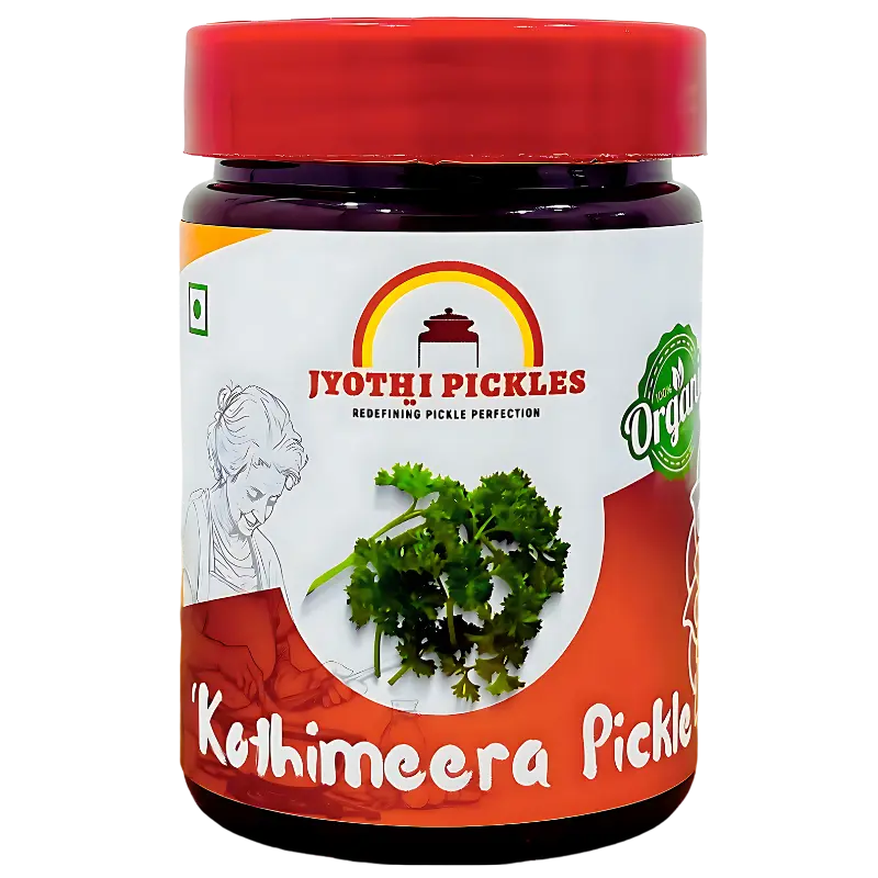 [001110] Kothimeera Pickle (Coriander) (250g, Jar pack, With Garlic)