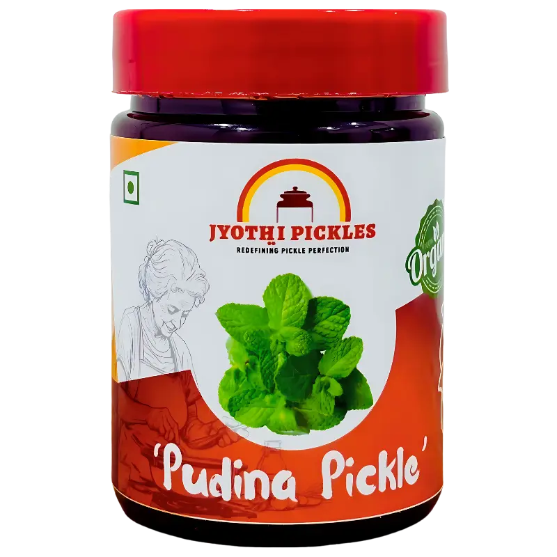 [00181] Pudina pickle (Mint pickle) (250g, Jar pack, With Garlic)